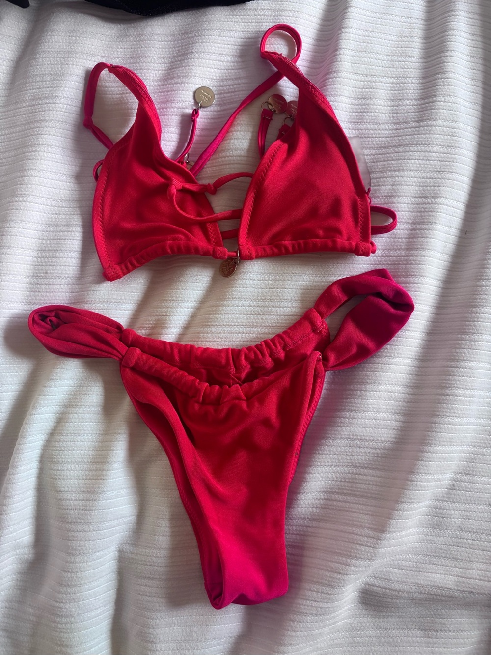 Kulani Kinis Vibrant Red Strappy Bikini Set